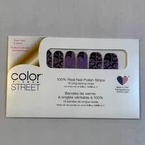 Color Street Cats All Folks Purple and Black Nail Strips